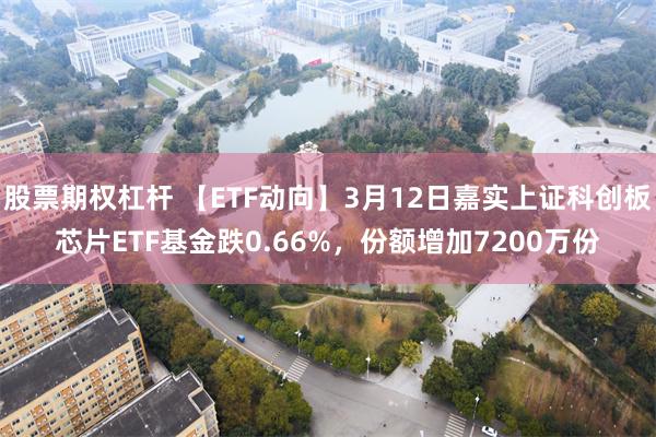 股票期权杠杆 【ETF动向】3月12日嘉实上证科创板芯片ETF基金跌0.66%，份额增加7200万份