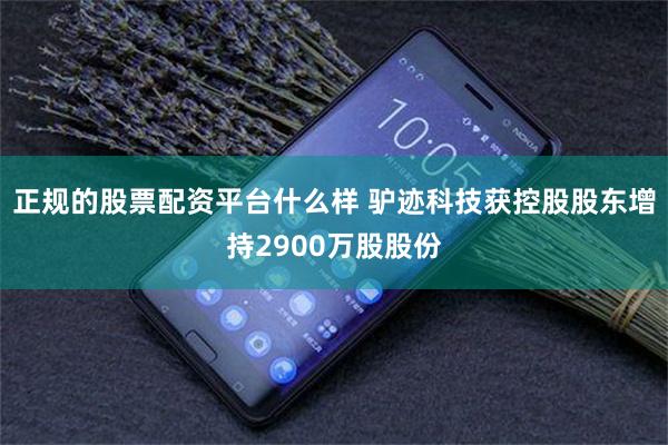 正规的股票配资平台什么样 驴迹科技获控股股东增持2900万股股份
