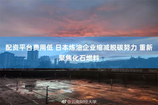 配资平台费用低 日本炼油企业缩减脱碳努力 重新聚焦化石燃料