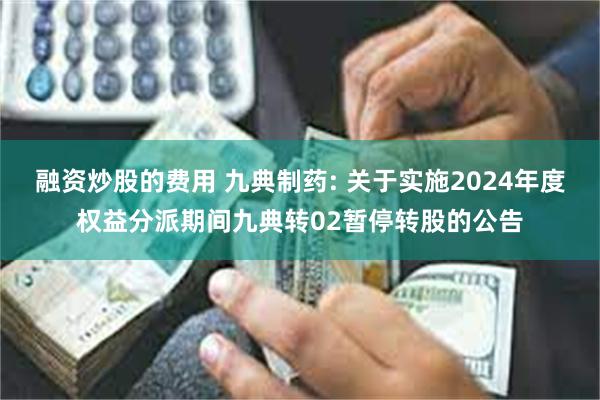 融资炒股的费用 九典制药: 关于实施2024年度权益分派期间九典转02暂停转股的公告