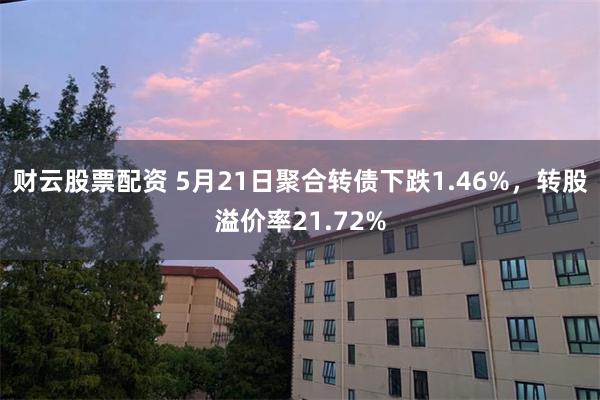 财云股票配资 5月21日聚合转债下跌1.46%，转股溢价率21.72%