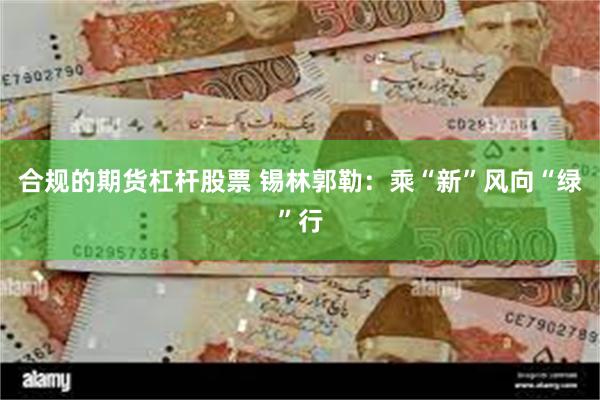 合规的期货杠杆股票 锡林郭勒：乘“新”风向“绿”行