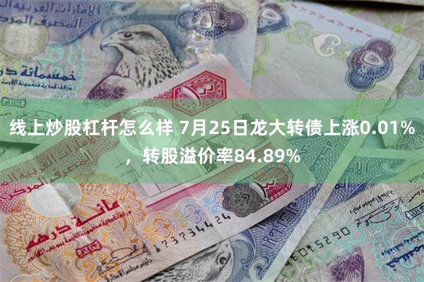 线上炒股杠杆怎么样 7月25日龙大转债上涨0.01%，转股溢价率84.89%